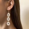 Jewelry Simple Style Pearl Flower Tassel Earrings Earrings 11