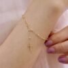 Vintage Cross 18K Gold Necklace Bracelet Necklaces 14