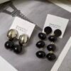 Fashion Black Premium Sense Stud Earrings Earrings 9