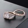 New Two-piece Ring Female Fashion Micro-inlaid Zircon Rings 8 New Two-piece Ring Female Fashion Micro-inlaid Zircon Rings 8