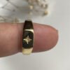 French Six-pointed Star Seal Ring With 18k Gold Inlay Rings 9 French Six-pointed Star Seal Ring With 18k Gold Inlay Rings 9