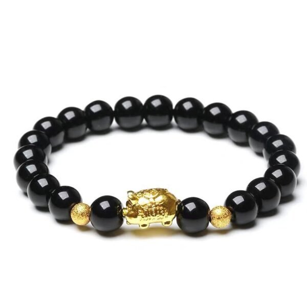 Gold-plated obsidian brave bracelet Bracelets 5