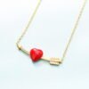 Gold Cupid’s Arrow Heart Necklace for Women Necklaces 11 Gold Cupid’s Arrow Heart Necklace for Women Necklaces 11