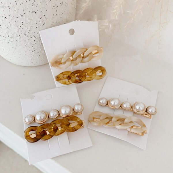 Wind chain pearl hairpin combination Accessories 3