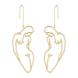 Original design sense classic human earrings female Korean simple wind personality net red ins long earrings Earrings