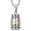 Trend Titanium Steel Prayer Wheel Six-word Mantra Pendant Accessories 8 Trend Titanium Steel Prayer Wheel Six-word Mantra Pendant Accessories 8