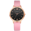 PU leather strap rose gold fashion casual fashion watch ladies black dial watch female models watches 20 PU leather strap rose gold fashion casual fashion watch ladies black dial watch female models watches 20