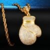 Zircon gold boxing gloves Pendant Necklace Necklaces 8