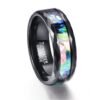 Tungsten Gold Ring With Black Veneer Plating Rings 7