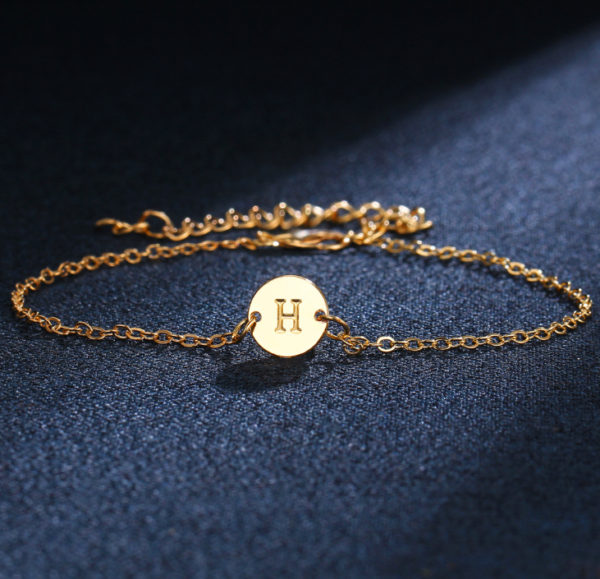 ashion Letter Bracelet & Angle For Women Simple Adjustable Gold Color Name Bracelets Pulseras Mujer Jewelry Party Gifts Bracelets 8