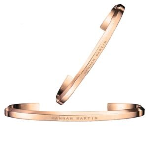 Vacuum Plating Jewelry Bracelet Rose Gold Stainless Steel U-Shaped Men and Women Bracelet Bracelets