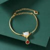 925 Silver Handmade Ancient Gold Original Bracelet Little Fox Bracelets 8