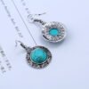 Fashion Retro European And American Round Turquoise Earrings Earrings 12