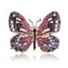 High Quality Fashionable Rhinestone Butterfly Brooch Pin Gold Colors Women Dress Wedding Bridal Brooch Pin Accessories 18