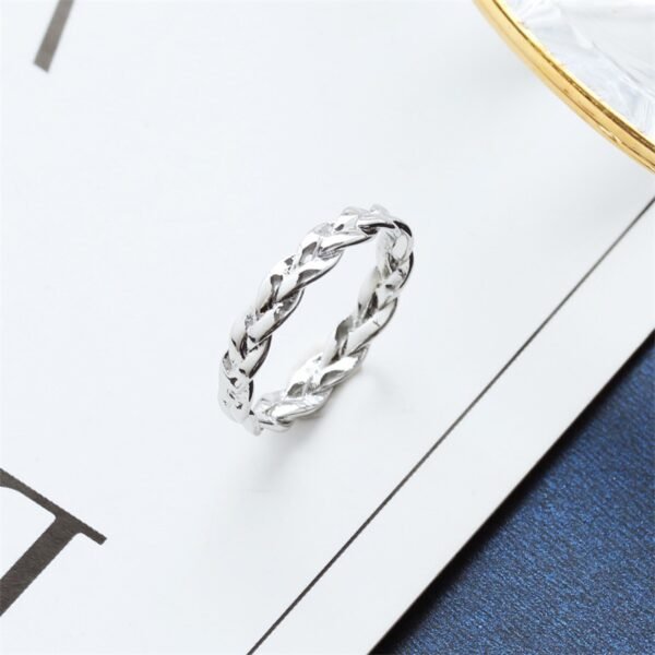 Fashion Simple Retro Winding Twist Ring Women Rings 7