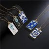 Pendant Drip Oil Devil Eye Element Necklace Sweater Chain Necklaces 13 Pendant Drip Oil Devil Eye Element Necklace Sweater Chain Necklaces 13