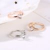Ladies Cute Rabbit Copper Inlaid Zircon Ring Rings 16