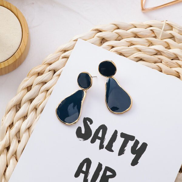 Drop Glaze Geometric Earrings Irregular Round Square Drop Earrings Earrings 11