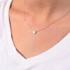 Fashion Tiny Initial Necklace Gold Silver Color Cut Letters Single Name Choker Necklace For Women Pendant Necklaces 18