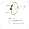 Simple Gold Alloy Inlaid Green Irregular Resin Open-end Bangle Bracelet Bracelets 12