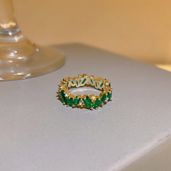 Real Gold Electroplated Diamond Zircon Ring Rings 3