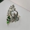 European And American Inlaid Green Zircon Ring Women Rings 9