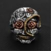 Hot Style Accessories, Hip Hop Industrial Steam Men’s Ring Carved Three-color Rings 12