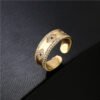 18K Gold Plated Copper Zircon Ring Rings 8