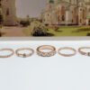 European And American Jewelry Rose Gold Stackable Diamonds Set Of Five Sets Of Rings BohemiaJ Rings 20
