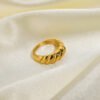 Gold Plated Stainless Steel Chunky Ring Rings 18