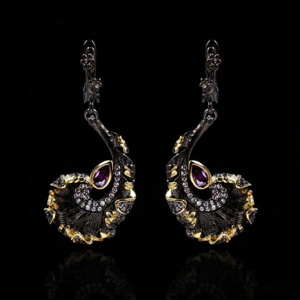 Black And Gold Two-tone Earrings Earrings 6
