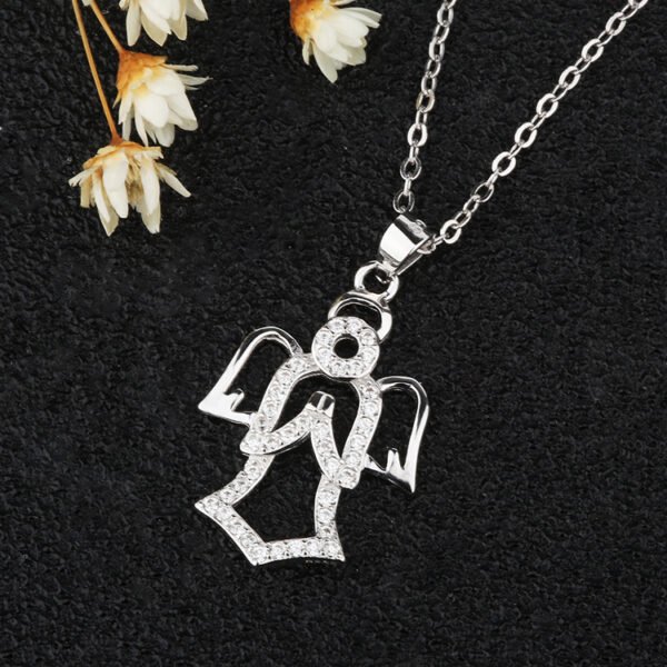 Fashion S925 Silver Guardian Angel Necklace Pendant Necklaces 7