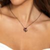 Black Snake And Rose S925 Sterling Silver Electroplated Black Gold Necklace Necklaces 7