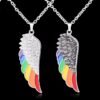 Stainless Steel Wing Pendant Necklace Dripping Oil Necklaces 13
