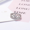 Princess Style Cubic Zirconia Hollow Heart Silver / Rose Gold Color Crown Ring Jewelry Party Engagement Wedding Rings 21