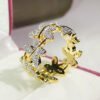 Butterfly Points Female Flower Plated Real Gold Ring OurSpecialSelection 14