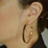 Retro Large Earrings Large Circle C-shaped Earrings Women’s Titanium Steel 18k Gold Earrings Earrings 11