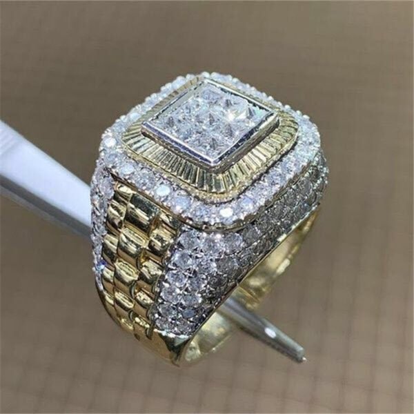 Hiphop Hip Hop Gold Rim Group Ring Men And Women The Same Ring Rings 5
