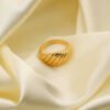 Gold Plated Stainless Steel Chunky Ring Rings 15