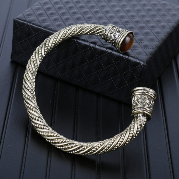 Ancient Gold Domineering Stripes Nordic Viking Bracelet Tiger Eye Bracelet Bracelets 4