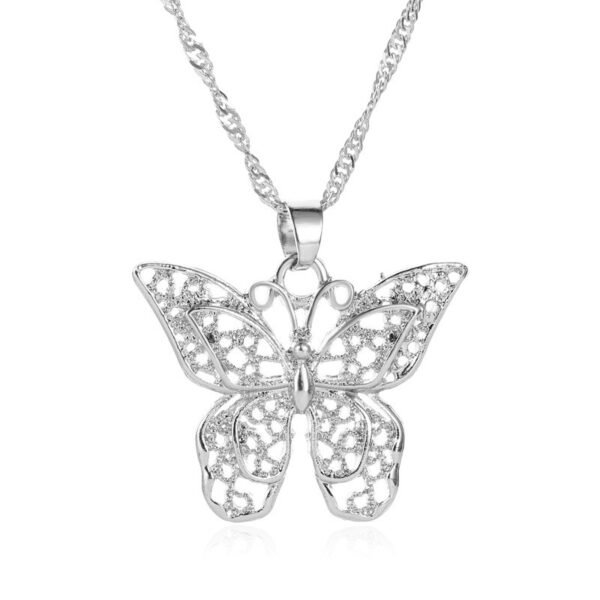 Hollow Double-layer Metal Butterfly European Style Pendant Accessories 5