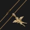 Hip Hop Arrow Wearing Wine Bottle Angel Pendant Real Gold Electroplated Copper Necklace Necklaces 14