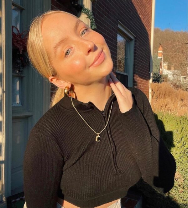 Women’s 18K Gold Plated Hip Hop Gemstone Necklace Clavicle Chain Necklaces 6