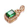 Emerald Pendant Silver Plated 18k Rose Gold Necklaces 11 Emerald Pendant Silver Plated 18k Rose Gold Necklaces 11