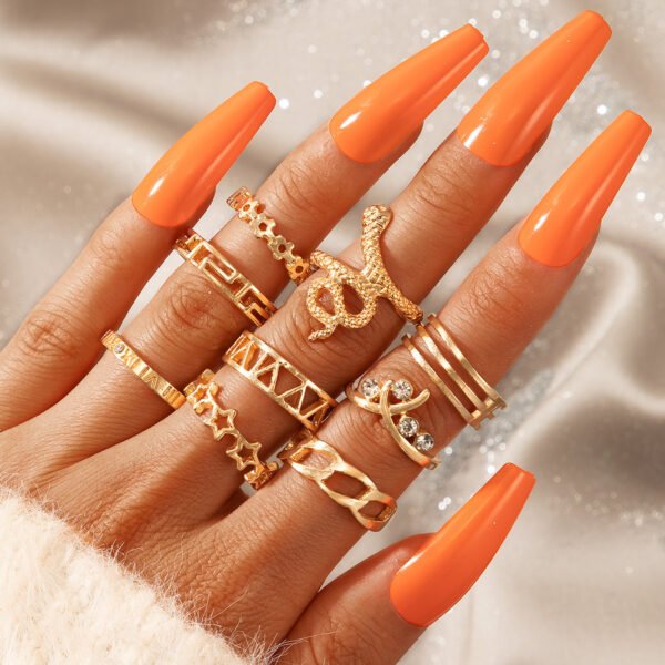 Popular Fashion Geometric Joint Ring Set Rings 7