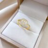 Real Gold Plating Double Ring Classic Style Fashion Micro Inlay Light Luxury Ring Rings 11