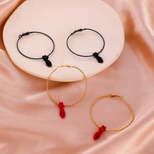 Simple Ethnic Style Kitten Circle Earrings Female Geometric Earrings Simple Ethnic Style Kitten Circle Earrings Female Geometric Earrings