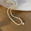 Freshwater Pearl Smiley Love Pendant Necklaces 20