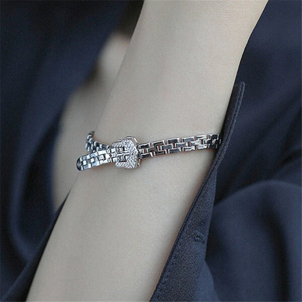 Copper Gold-plated Micro-inlaid Zircon Bracelet Belt Buckle Chain Bracelets 8
