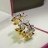 Butterfly Points Female Flower Plated Real Gold Ring OurSpecialSelection 16